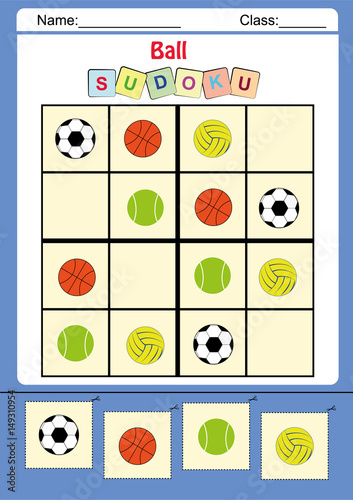 Funny picture sudoku for kids