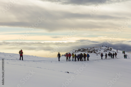 Track on Kilimanjaro to highest peak on the Machame Route Whiskey. 5 day © timursalikhov