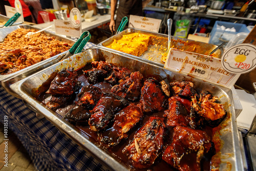 Baby back ribs at Manila food market