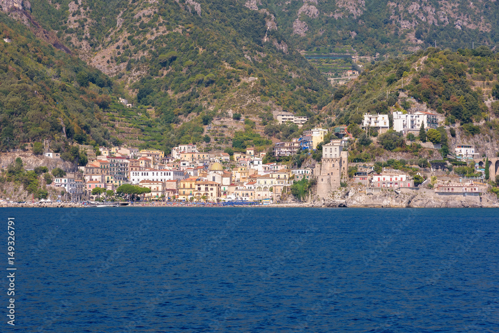 Cetara town on Amalfi coast in Italy