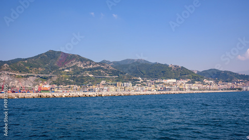 Panoramic view of Salerno coastline