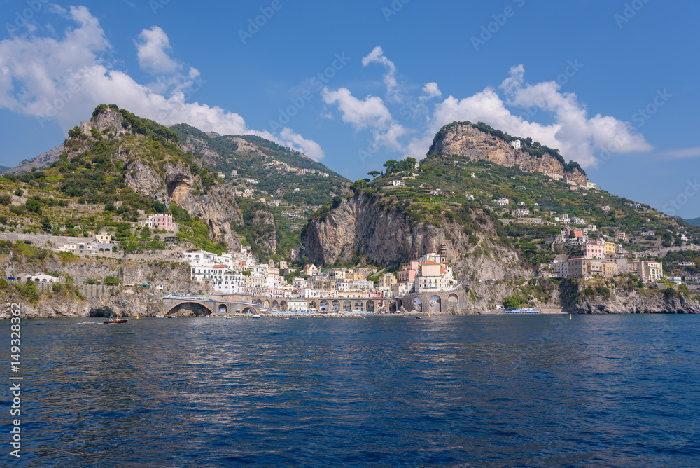 Picturesque Atrani town on Amafli coast Picturesque Atrani town on Amafli coast
