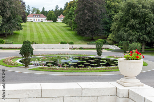 Courtyard American cemetery WW1 soldiers died at Battle of Verdun photo