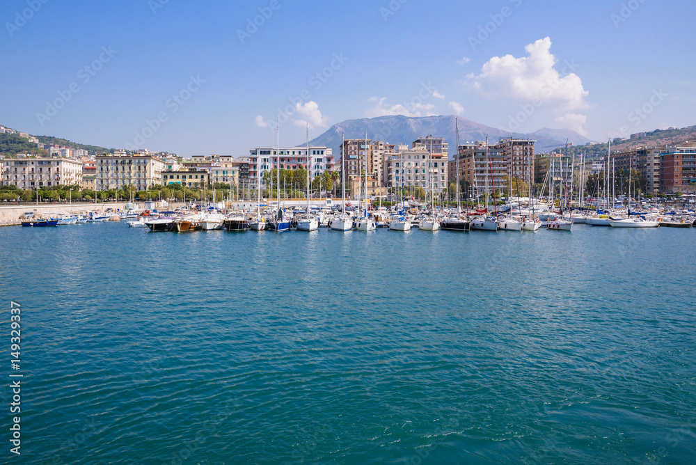 View of Salerno marina