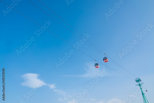 Cable car in winter
