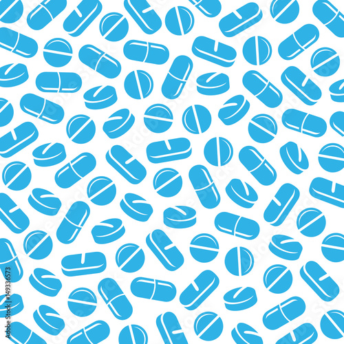 Pills and capsules background. Vectors