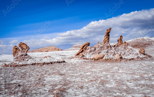Las tres Marias landmark in Valle de la Luna, San Pedro de Atacama, Chile