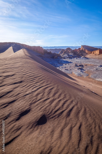 Sand dunes in Valle de la Luna  San Pedro de Atacama  Chile