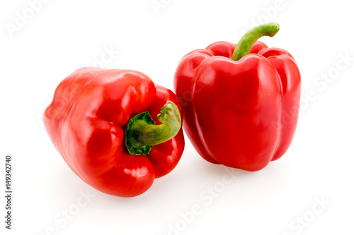 Red bell pepper isolated