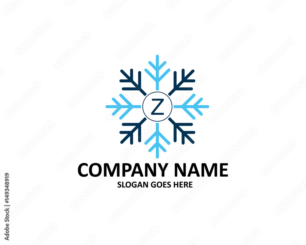 Z Snow Letter Logo Z Snow Letter Logo
