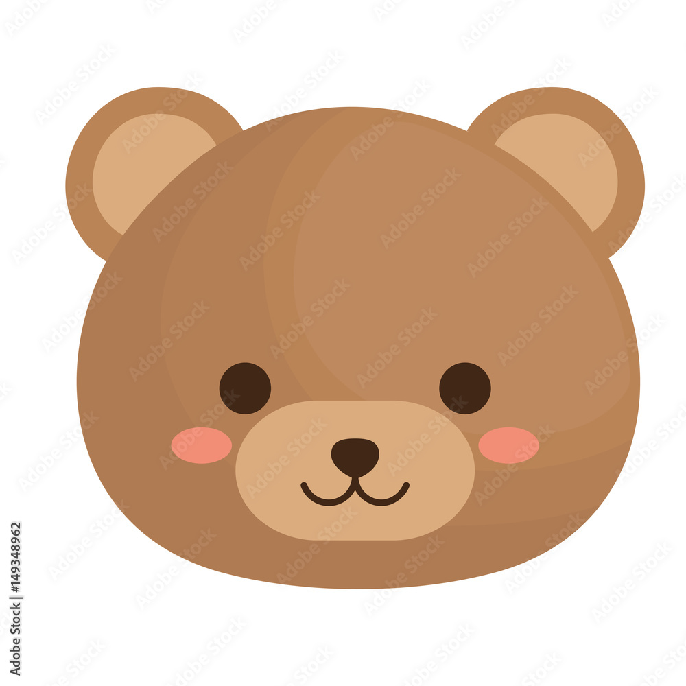 kawaii bear animal icon over white background. vector illustration kawaii bear animal icon over white background. vector illustration