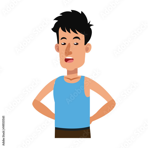 character man tousled leisure image vector illustration design