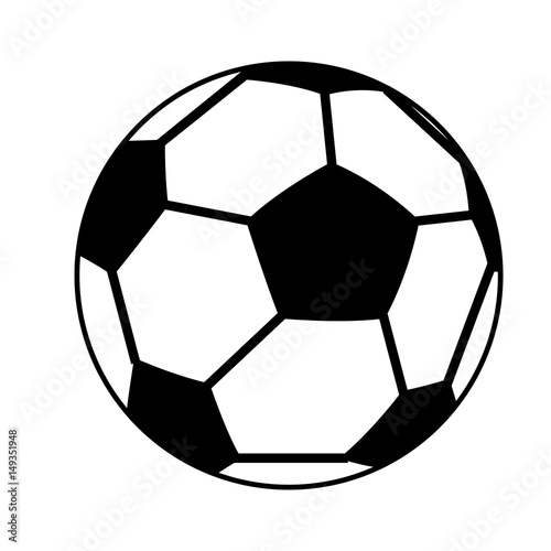 soccer ball icon over white background. sports equipment concept. vector illustration