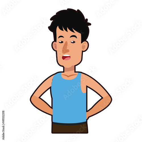 character man tousled leisure image vector illustration design