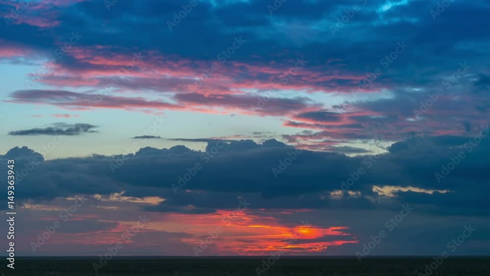 Time lapse of amazing red sunset with flowing clouds. Time lapse of amazing red sunset with flowing clouds.