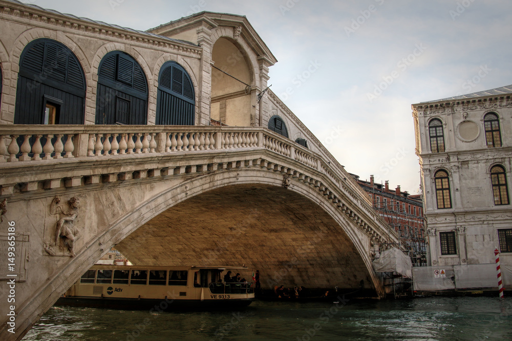 Rialto bridge in Venice, Italy.