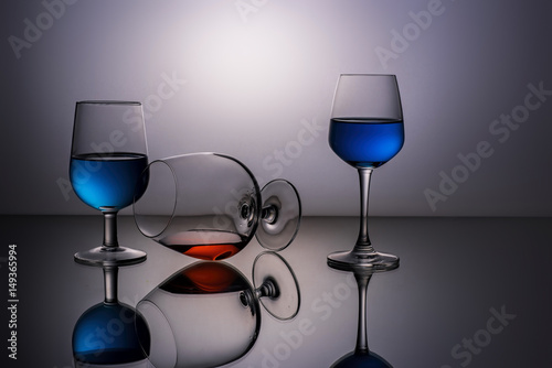 Blue and Red drinks