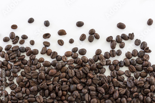 Image isolate coffee beans for use as a background.