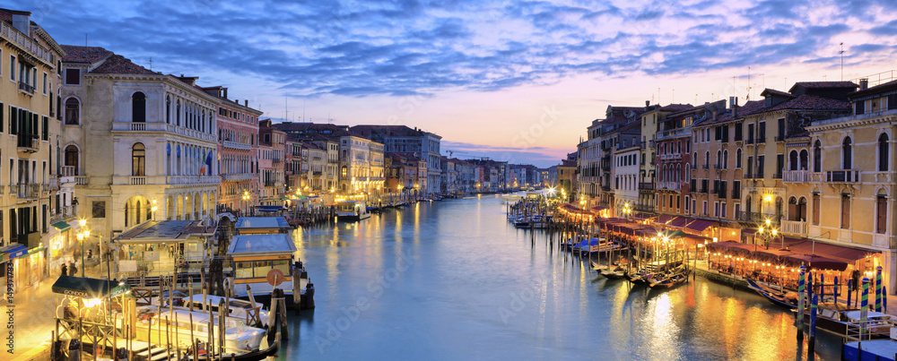 View of Grand Canal at sunset