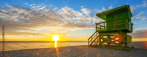 Famous Miami South Beach sunrise