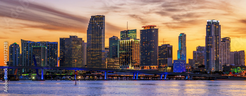 Famous cIty of Miami at sunset © Frédéric Prochasson