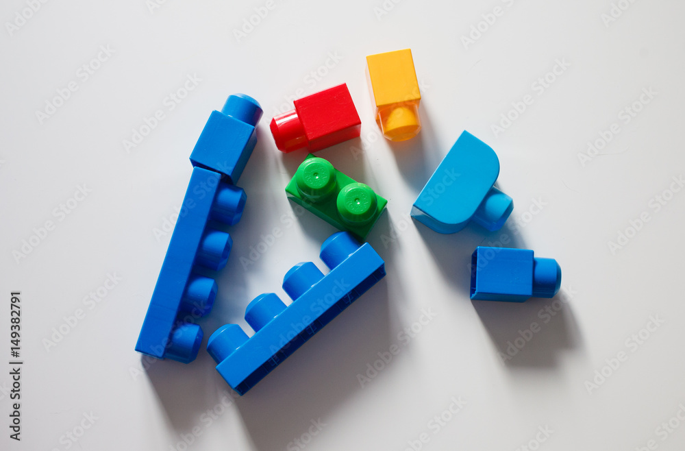 colored blocks - details of children's designer