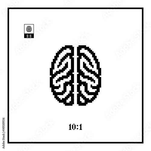 Pixel perfect brain icon