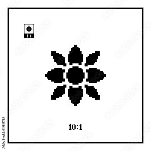 Pixel perfect flower icon