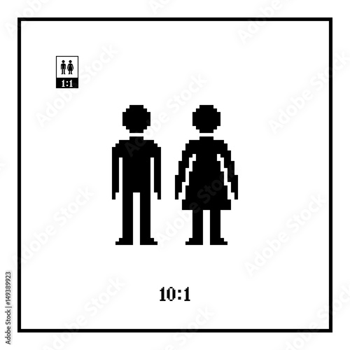 Pixel perfect man & woman icon