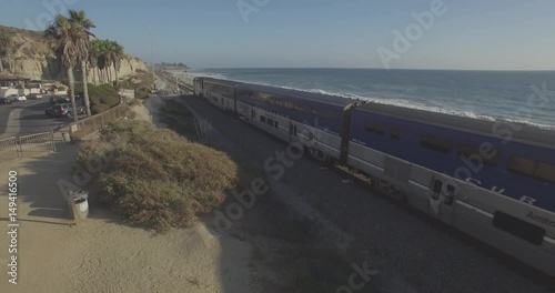 Pedestal Up of the Amtrak Pacific Surfliner at the San Clemente State Beach