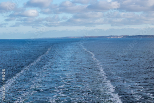 Wake after a large cruise ship.