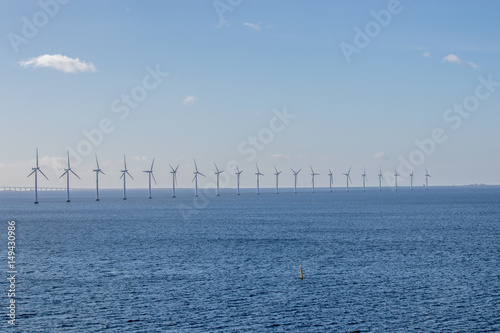 Offshore windmill farm outside Copenhagen, the capital of Denmark.