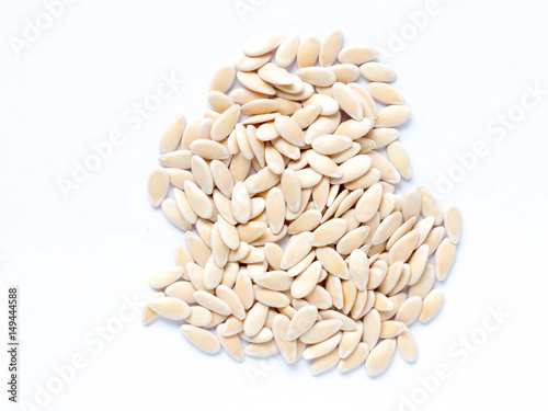 Cucumber seed on white isolated background