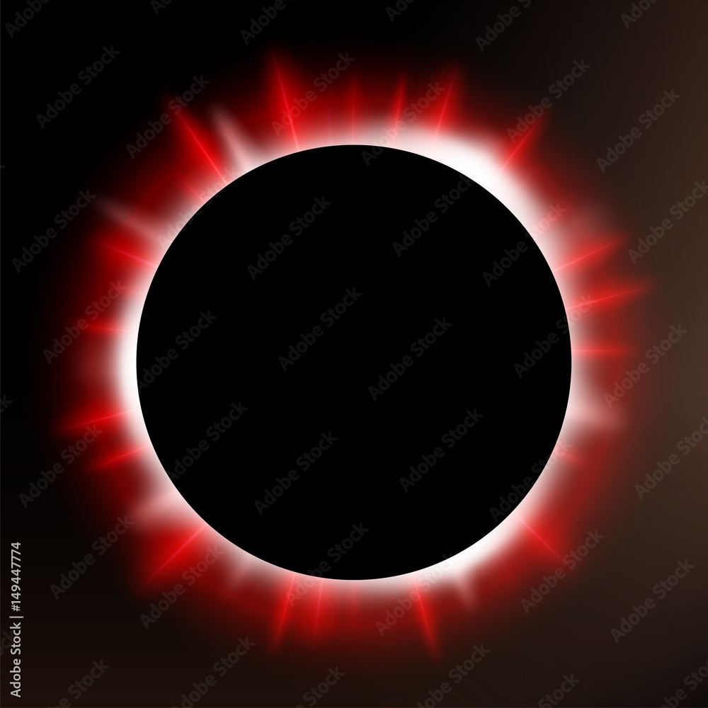 Red eclipse, Suitable for product advertising, natural events, horror concept and other. Vector Illustration Red eclipse, Suitable for product advertising, natural events, horror concept and other. Vector Illustration