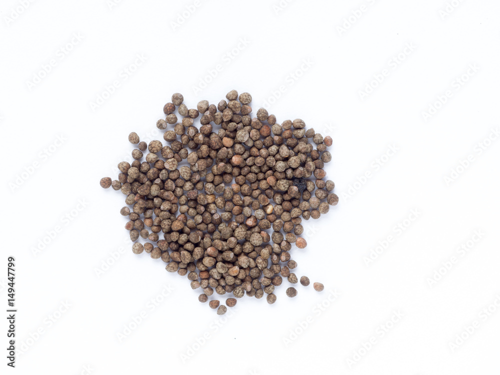Perilla frutescens var. crispa also known as shiso seed on white isolated background Perilla frutescens var. crispa also known as shiso seed on white isolated background