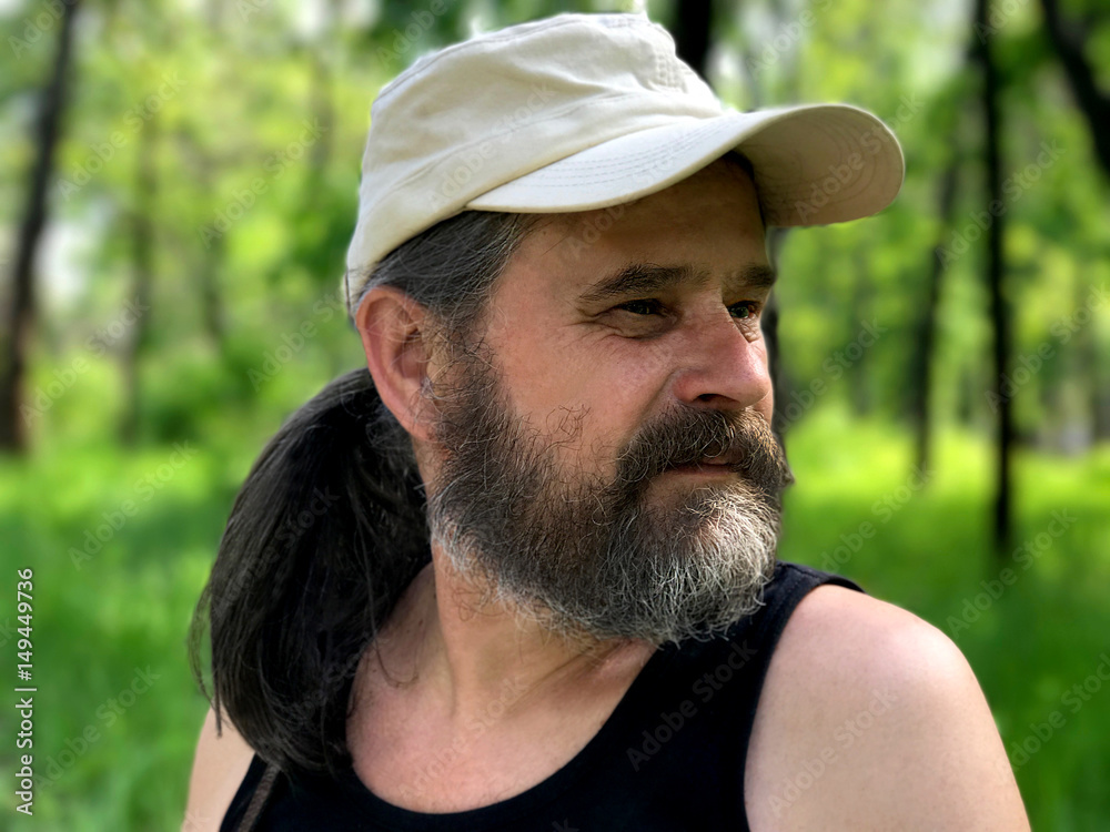 A man with a beard.