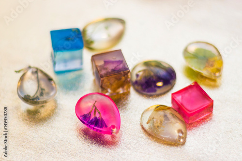 crystals made of epoxy resin photo