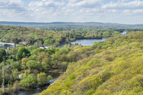 Aerial Skyline of New Haven Connecticut from East Rock in Summer