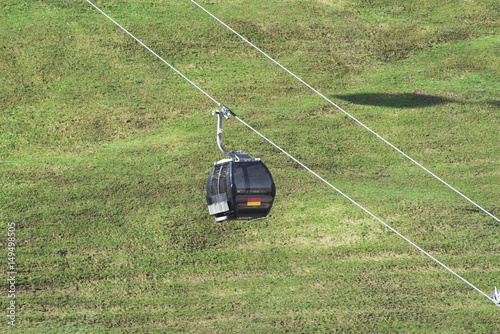 Engelberg SWITZERLAND - April 12, 2017- Cable car going up to the peak of mountain