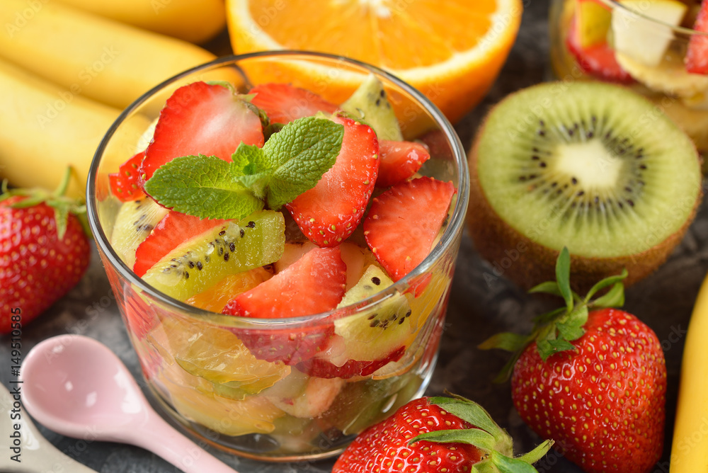 Fruit salad with strawberries Fruit salad with strawberries