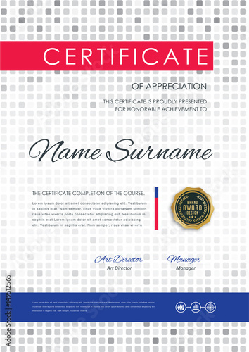 certificate template with luxury pattern,diploma,Vector illustration 