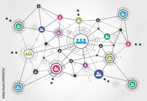 Network color technology communication background