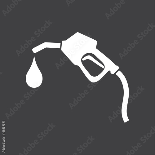 Canvas Print Gasoline pump nozzle sign.Gas station icon. Flat design style.