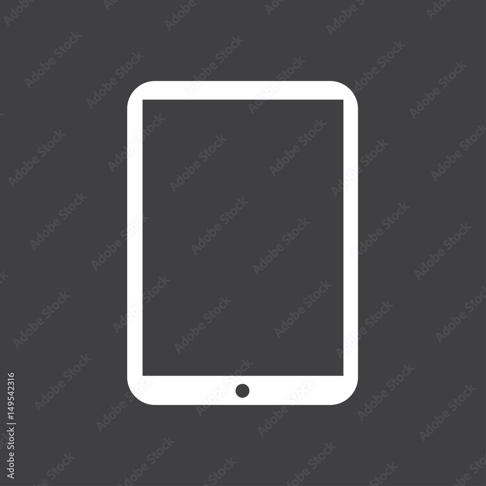 Modern digital tablet PC icon. Flat design icon. Modern digital tablet PC icon. Flat design icon.