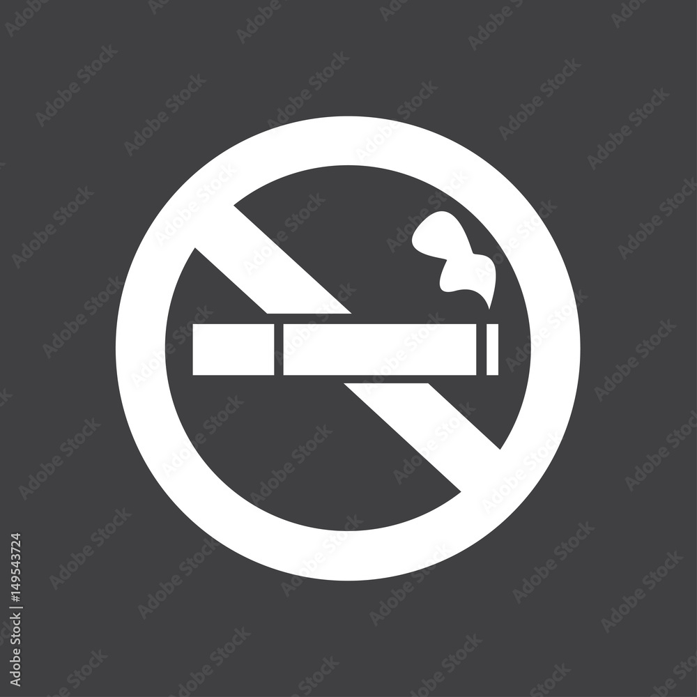 No smoke icon. Stop smoking symbol. Vector illustration. Filter-tipped cigarette. Icon for public places. No smoke icon. Stop smoking symbol. Vector illustration. Filter-tipped cigarette. Icon for public places.