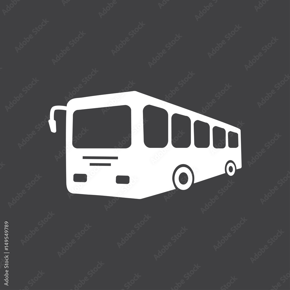 Bus sign icon. Public transport symbol. Flat design style. Bus sign icon. Public transport symbol. Flat design style.