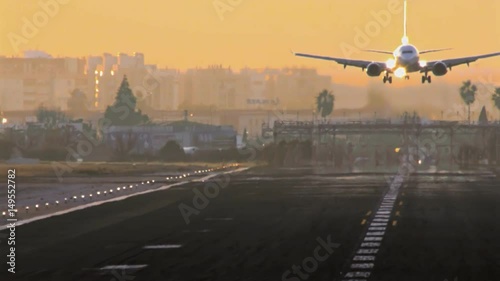 Travel Landing Aircraft Airplane Boing Jet Plane Flight Airport Runway Abroad