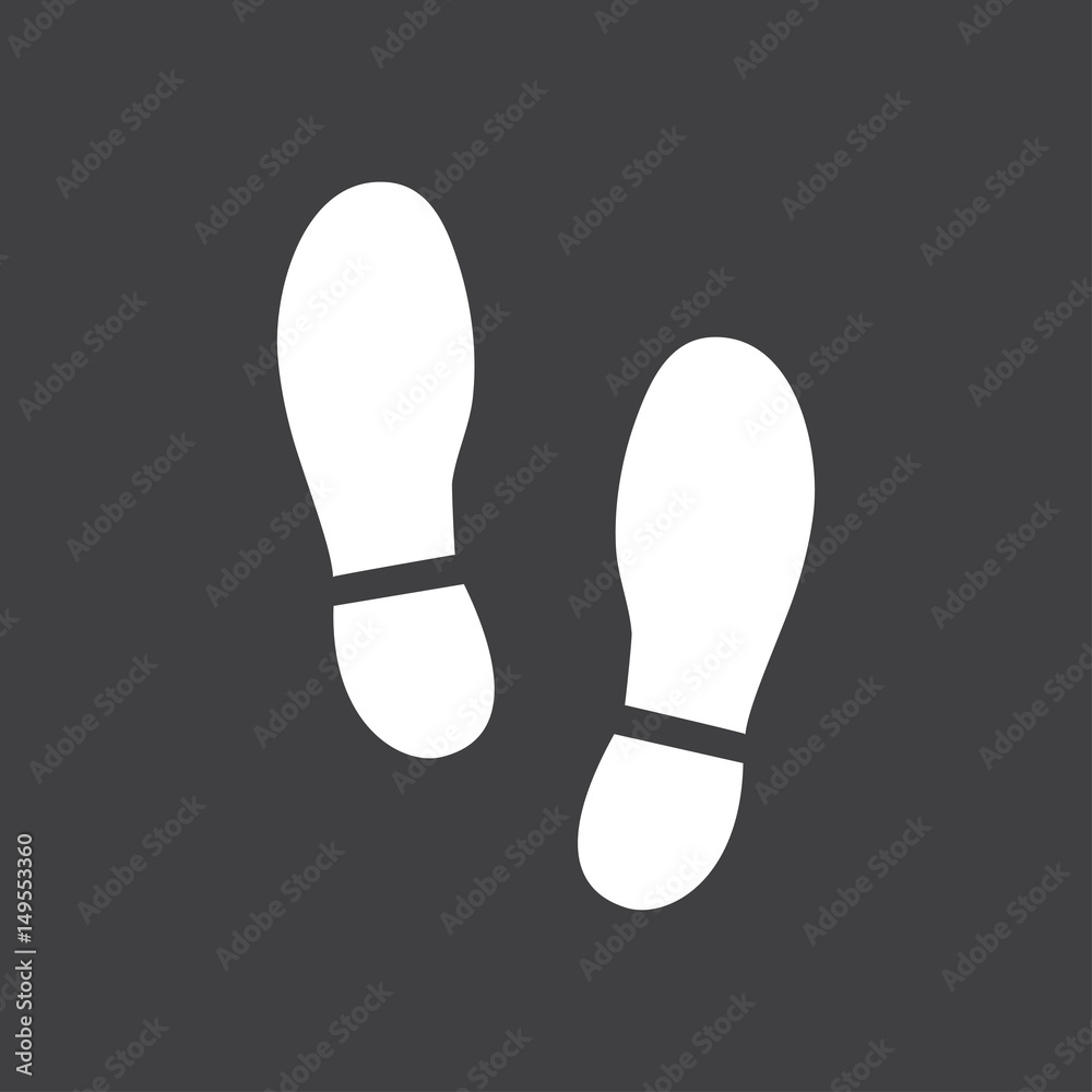 Black Imprint soles shoes icon. Flat design style. Black Imprint soles shoes icon. Flat design style.
