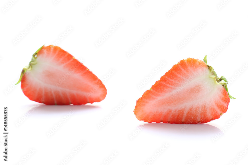 Japanese sliced strawberry on white #2