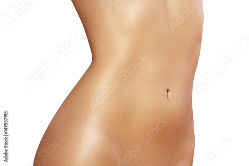 Beatiful body shapes. Slim waist, flat belly, soft clean skin. Perfect female body. Sexy curves, sport form. Healthcare